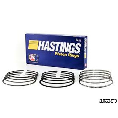 Hastings 2M660-STD Moly Piston Ring Set for Pontiac 350P 5800cc V8 OHV 16V