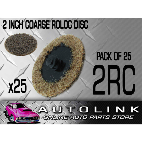 ROLOC DISC 2" 51mm COARSE SANDING POLISHING IDEAL FOR METAL FIBERGLASS WOOD x25