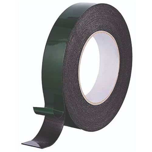 Double Sided Tape - Black 25mm x 5 Metres x 1mm Roll Ideal for Car Trims 3033