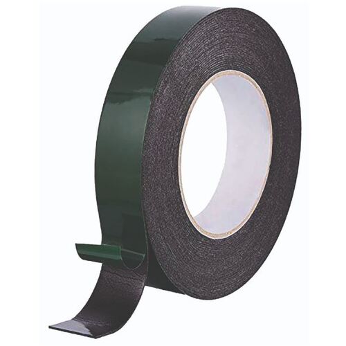DOUBLE SIDED TAPE - BLACK 25mm x 5 metres x 1mm ROLL IDEAL FOR CAR TRIMS 3033