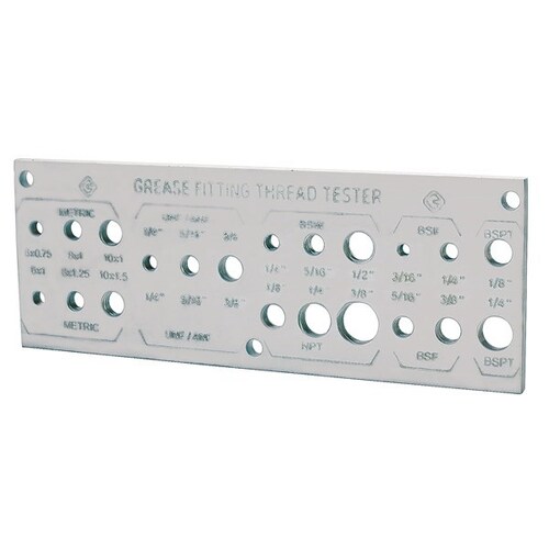 TOLEDO 305016 GREASE NIPPLE THREAD GAUGE 21 SIZES VERY HANDY TOOL