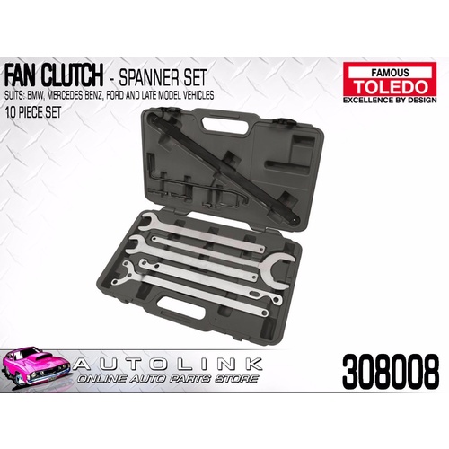 TOLEDO FAN CLUTCH SPANNER SET FOR VARIOUS LATE MODEL VEHICLES ( 308008 )