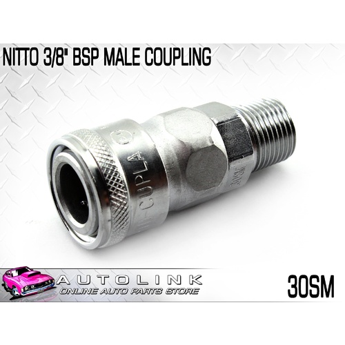 NITTO 3/8" BSP MALE COUPLING ( 30SM ) AIR LINE / COMPRESSOR FITTING