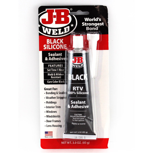 JB WELD 31319 BLACK SILICONE RTV BONDING SEALING - CURES IN 24 HOURS 85g USA