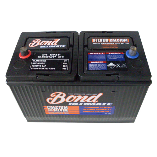 Bond Battery Ultimate Calcium Sealed 12V 21P 950CCA for Land Rover Range Rover