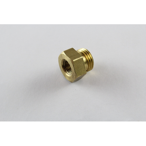 VDO BRASS ADAPTOR INT THREAD 1/8" -27NPTF EXT THREAD 5/8" -18UNF - 20mm