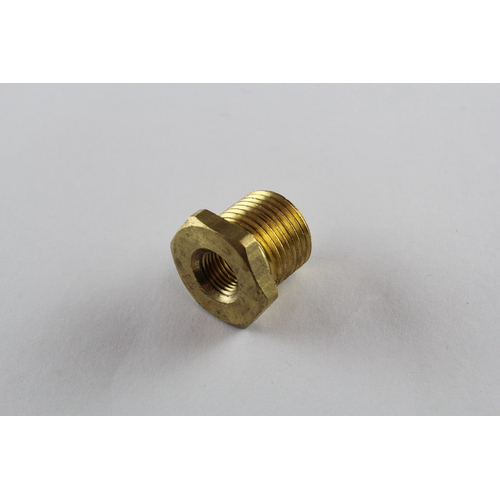 VDO BRASS ADAPTOR INT THREAD 1/8" -27NPTF - EXT THREAD M18x1.5 - 20mm LENGTH