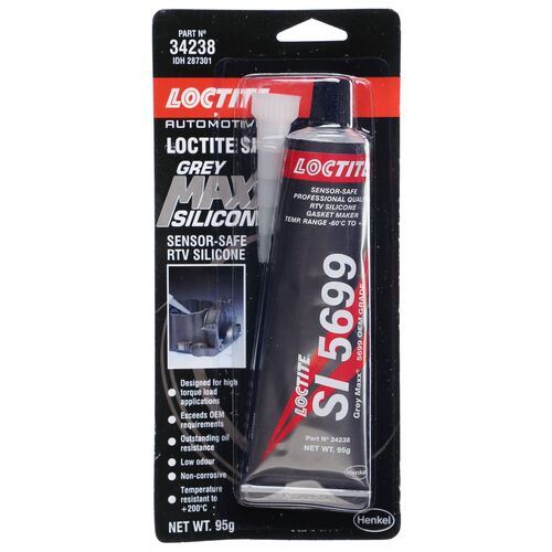 Loctite Grey Maxx Sensor Safe Silicone Gasket Maker Oil Resistance Up to 200c 