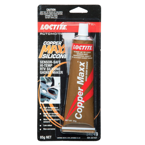 Loctite 34249 Copper Maxx Sensor - Safe Hi Temp 316c RTV Silicone Gasket Glue