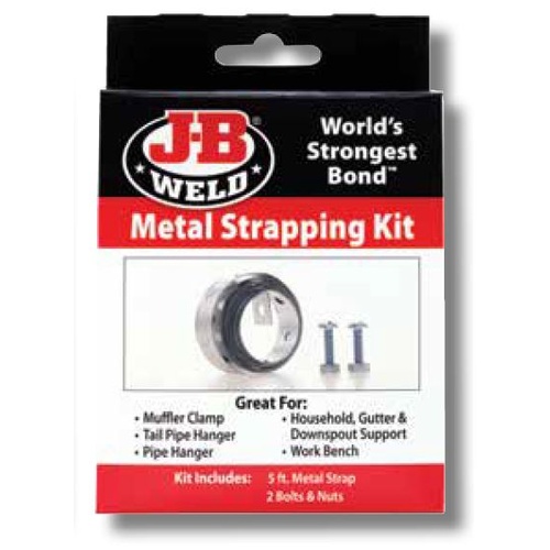 JB WELD 37990 EXHAUST CLAMP METAL STRAPPING KIT INC 5ft STRAP 2 BOLTS & NUTS