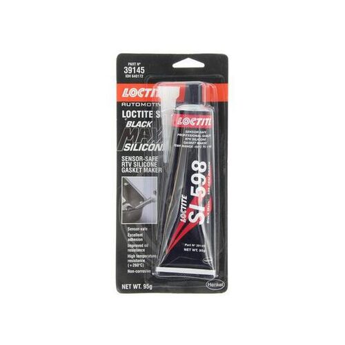 LOCTITE BLACK MAXX 598 OEM GRADE RTV SILICONE GASKET OIL RESISTANT TEMP 150C