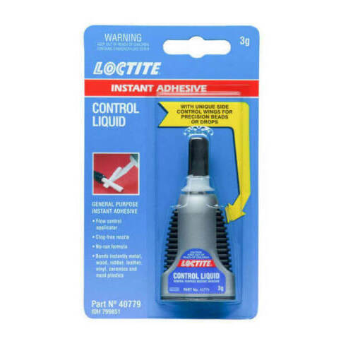 LOCTITE 40779 INSTANT ADHESIVE CONTROL LIQUID FLOW CONTROL 3G BONDS WOOD RUBBER