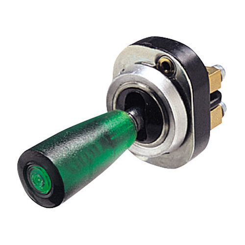 HELLA 4206 ON OFF ON GREEN ILLUMINATED SWITCH 12V @ 15A SCREW TERMINALS x1