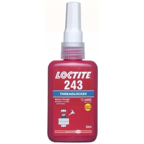 LOCTITE 243 THREADLOCKER MEDIUM STRENGTH 50ml STOPS BOLTS SCREWS NUTS VIBRATING