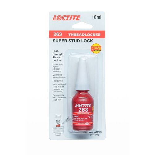 Loctite 263 Stud Lock High Strength Threadlocker Fast Curing Fuel Resistant 10ml
