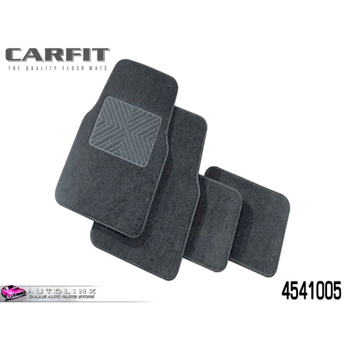 CARFIT PROTECTA GREY CARPET CAR FLOOR MATS - 4 PIECE SET 4541005 