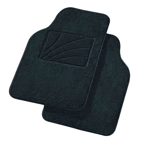 CARFIT PRESTIGE CARPET FLOOR MAT SET - 2 PIECE FRONT BLACK 4542001 