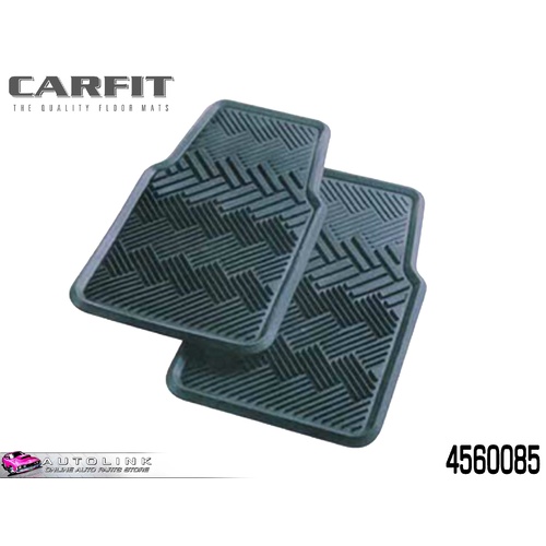CARFIT HEAVY DUTY FRONT TERRAIN RUBBER CAR MATS GREY - PAIR 4560085 