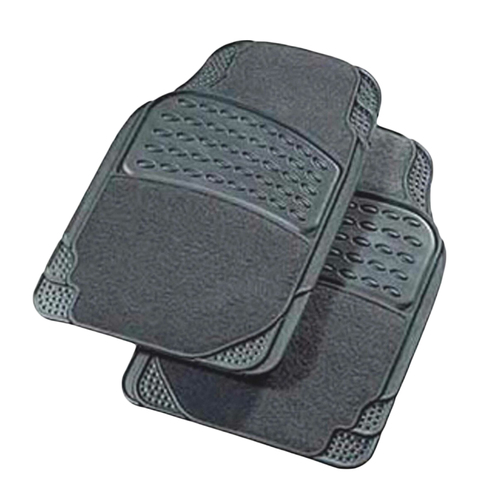 CARFIT MAJESTIC FRONT GREY CARPET & RUBBER MAT SET - 2 PIECE UNIVERSAL 4578015 