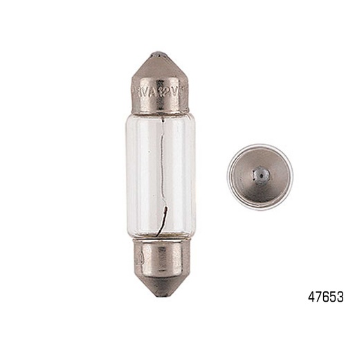 NARVA FESTOON GLOBE 24V 5W 11mm x 36mm T-11mm BASE 47653 TWIN PACK