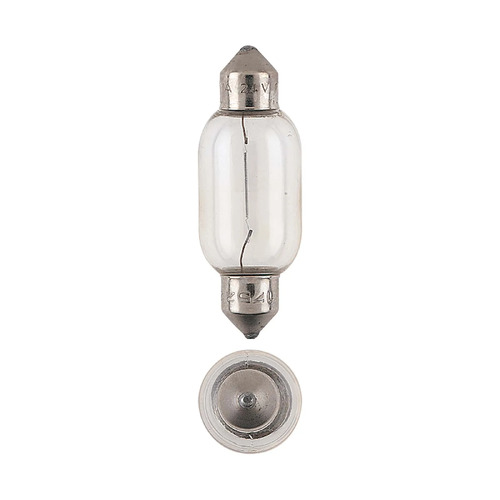 NARVA FESTOON GLOBES 24V 18W BASE T-15 15mm x 41mm - BOX OF 10 GLOBES 47988