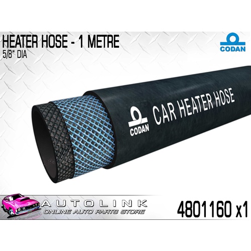 CODAN RUBBER HEATER HOSE 16mm 5/8" INNER DIA. 1 METER LENGTH 4801160 
