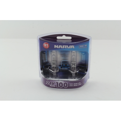 NARVA H1 GLOBES 24V 70W PLUS 100 TWIN PACK - 48705BL2 