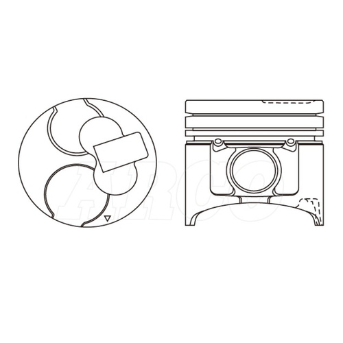 Nason 4DP2039-STD Piston & Pin Set for Mitsubishi 4M40T Turbo Diesel