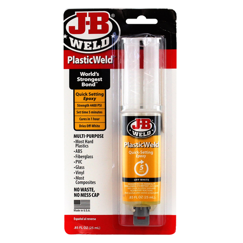 JB Weld Plastic Weld Bond Quick Setting Epoxy Cures in 1 hr 25ml 50132 USA