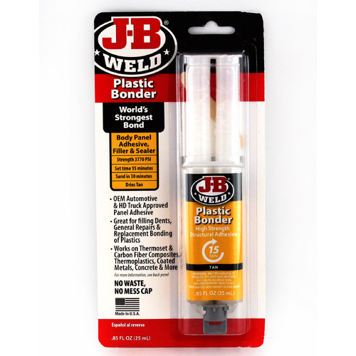 JB WELD 50133 PLASTICBONDER BODY PANEL ADHESIVE FILLER & SEALER SETS 15min 25ml