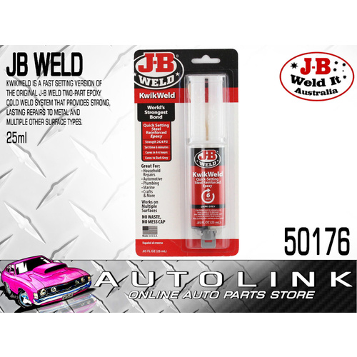 J-B WELD KWIKWELD QUICK-SETTING STEEL REINFORCED EPOXY, CURES IN 4-6 HRS 25ml