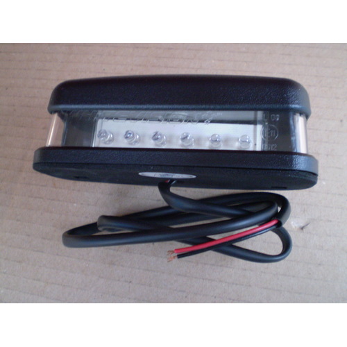 Led Number Plate Light Lamp 12-24 Volt 2 Mounting Holes Polycarbonate Lens 