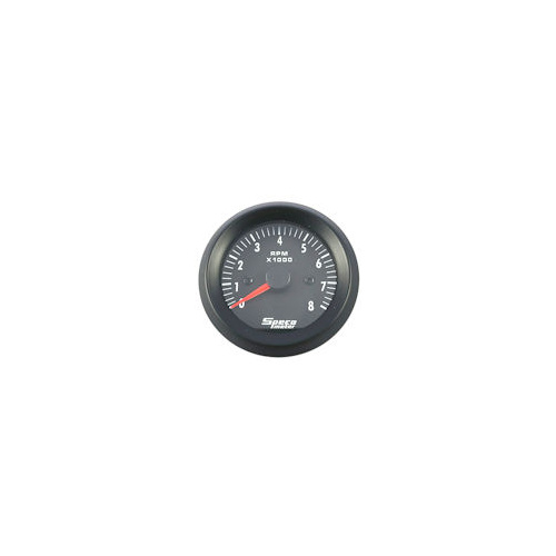 SPECO 523-20 STREET SERIES 2" IN DASH TACHO TACHOMETER 0 - 8000 RPM BLACK FACE