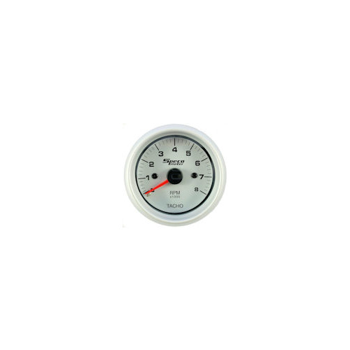 SPECO 524-01 STREET SERIES 2" IN DASH TACHO TACHOMETER 0 - 8000 RPM SILVER FACE