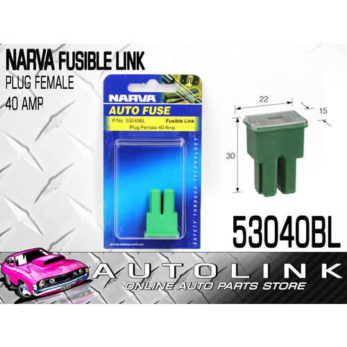 NARVA FUSIBLE LINK - FEMALE PLUG 40 AMP 53040BL