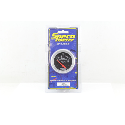 SPECO 535-20 OIL PRESSURE ELECTRIC GAUGE 1-100psi 2-5/8" BLACK FACE