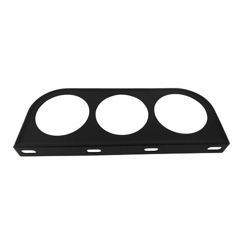 Speco 541-07 Triple Gauge Mounting Panel Plate for 2-5/8″ Gauges - Black