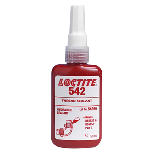 Loctite 542 Thread Hydraulic Sealant 50ml Locking & Sealing of Metal Pipes