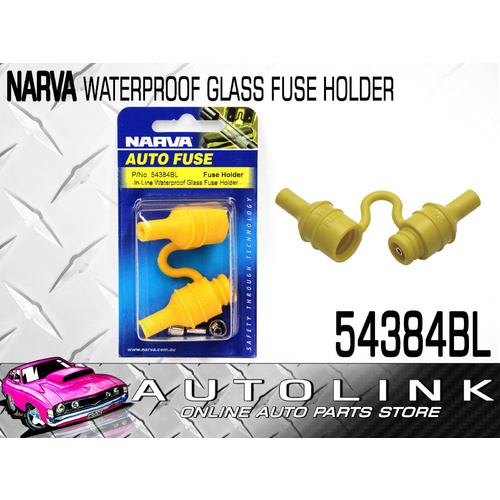 NARVA IN-LINE WATERPROOF GLASS FUSE HOLDER 30 AMP CRIMP TERMINALS INCLUDED