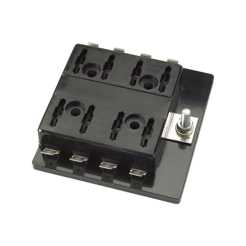 NARVA 8 WAY STANDARD BLADE FUSE BLOCK 25A @ 12V SINGLE POWER IN TERMINAL 54432 