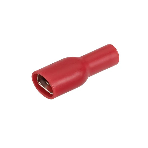 Narva Crimp Terminals Female Blade Insulated Red 2.5 - 3mm Wire 6.3mm Tab Qty 10