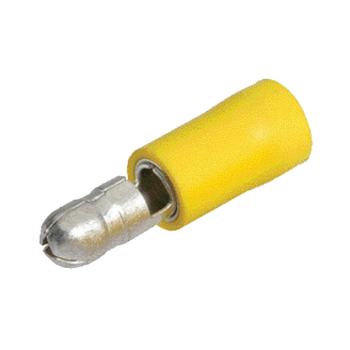 Narva 56055BL Crimp Terminals Male Bullet Insulated Yellow 5 6mm Wire 5mm Tab