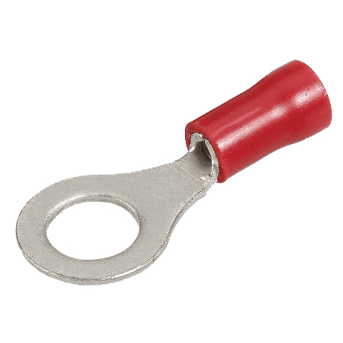 Narva Crimp Terminals Ring Eyelet Insulated Red 2.5-3mm Wire 6.3mm Hole Qty 16