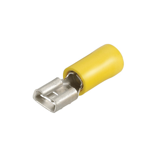 NARVA TERMINALS BLADE FEMALE INSULATED - WIRE 6mm TAB 9.5mm YELLOW PACK OF 100