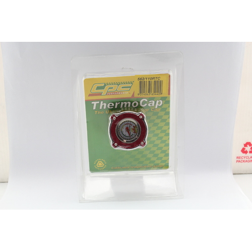Cpc 562-110RTC Thermo Small Radiator Cap Red Temp Gauge 15psi Replaces 562/110
