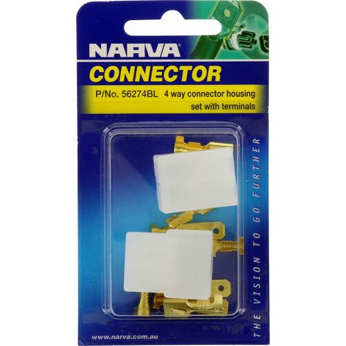 NARVA 56274BL 4 WAY CONNECTOR HOUSING WITH TERMINALS AMPERAGE RATING 20A