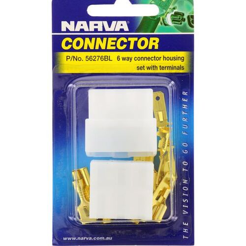 NARVA 56276BL 6 WAY CONNECTOR HOUSING WITH TERMINALS AMPERAGE RATING 20A