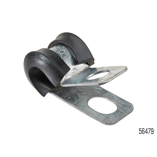 NARVA 56479 PIPE CABLE SUPPORT CLAMPS 8mm STEEL P CLAMP WITH UV RUBBER COVER x10