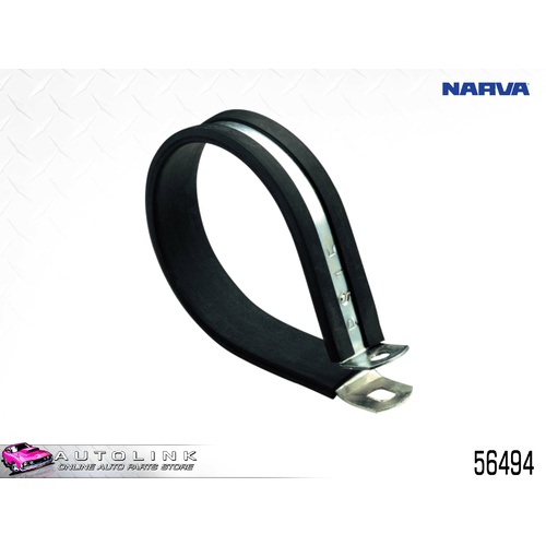 NARVA PIPE CABLE SUPPORT CLAMPS 76mm STEEL P CLAMP UV RUBBER COVER 56494 x1