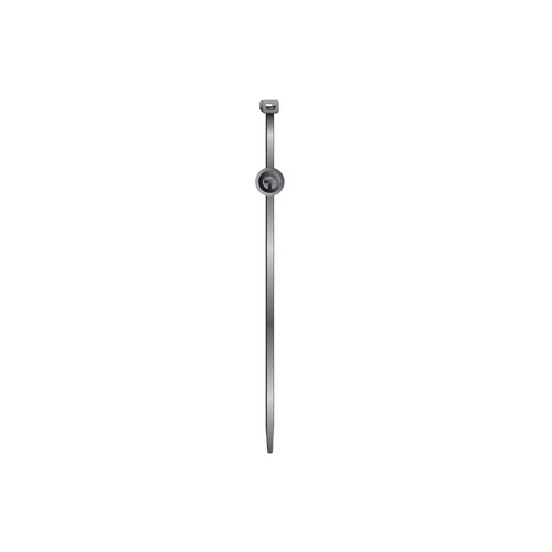 NARVA 56900 BLACK CABLE TIES WITH FIR TREE MOUNT 4.8mm x 200mm - 100 PACK